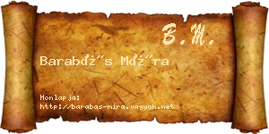Barabás Míra névjegykártya